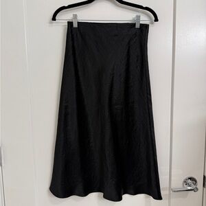 Babaton Elegant Black Midi Skirt